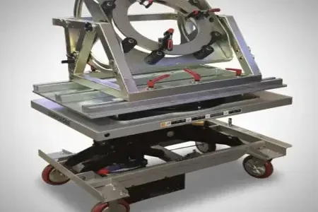 Mobile impact test stand — for vests and helmets